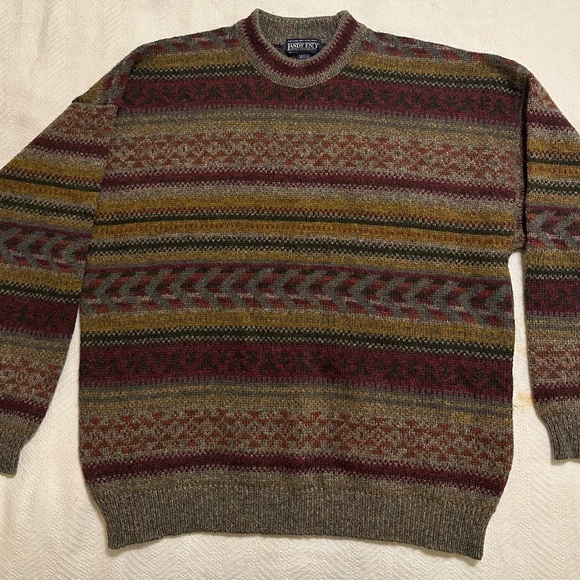 LANDS END Shetland 100% wool LARGE Sweater for LADIES made in United Kingdom - Picture 1 of 7